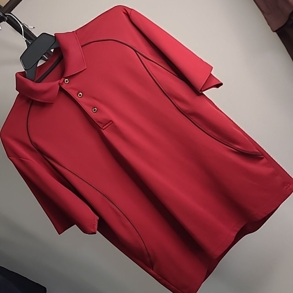 Grand Slam men's sports polo shirt burgundy & blk
